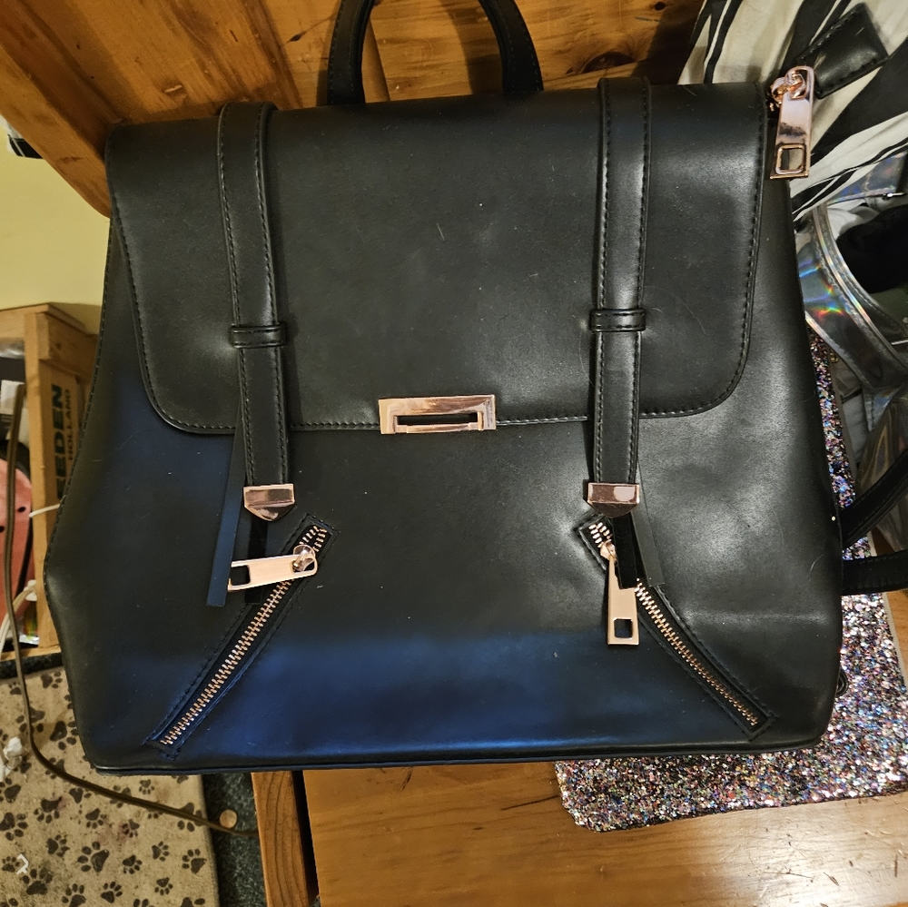 Leather backpack